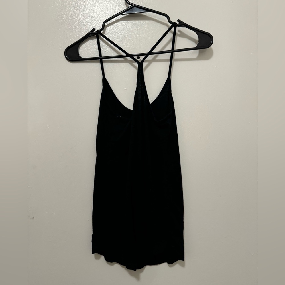 Women's - PINK by VS Black Strappy Racer Ish Tank Top - XS